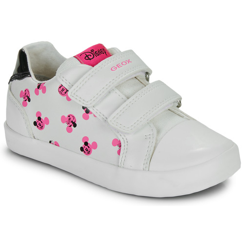 Chaussures Fille Baskets basses Geox B KILWI GIRL Blanc / Rose