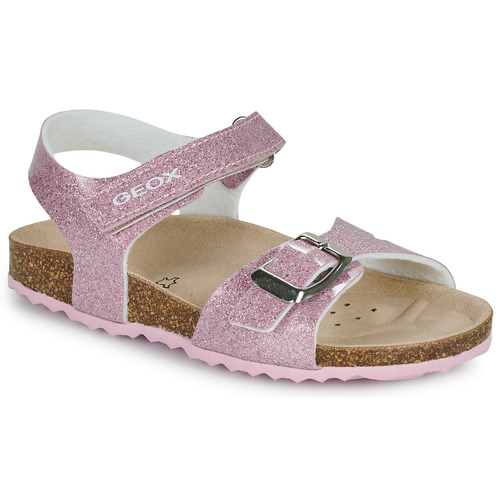 Chaussures Fille Pantoufles / Chaussons Geox J ADRIEL GIRL Rose