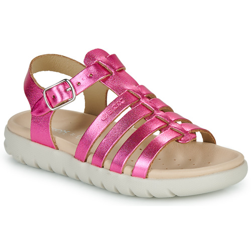 Chaussures Fille Tableaux / toiles Geox J SANDAL SOLEIMA GIR Rose