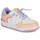Chaussures Fille Baskets basses Geox J WASHIBA GIRL Blanc / Orange / Violet