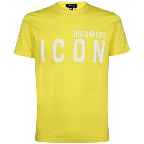 Vêtements Homme T-shirts New manches courtes Dsquared  Giallo-Giallo