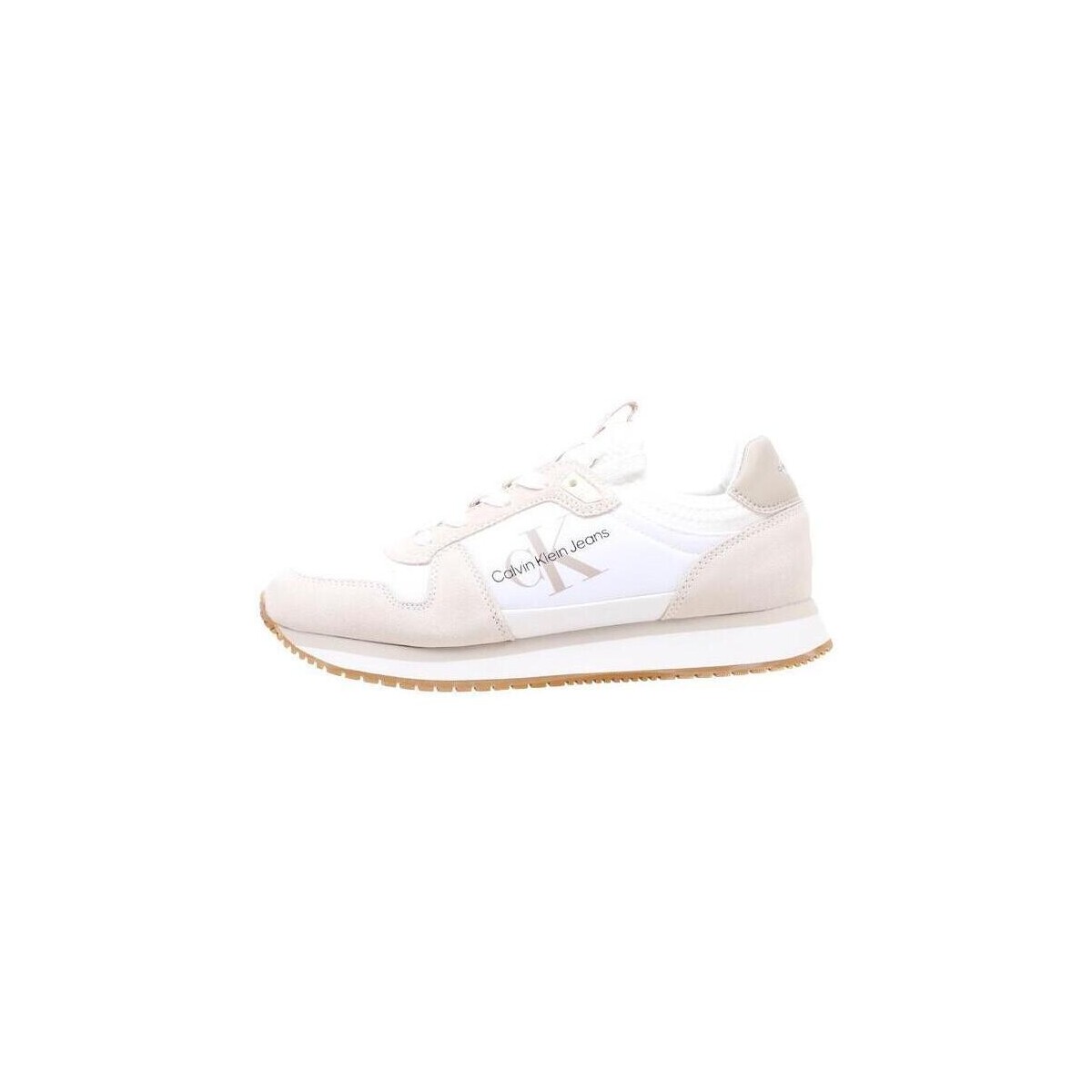 Chaussures Femme Baskets basses Calvin Klein Jeans RUNNER SOCK LACEUP NY-LTH Blanc