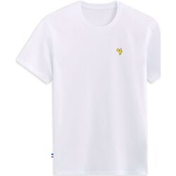 Vêtements Homme T-shirts manches courtes Cocorico Coq Jaune (Brodé) Blanc