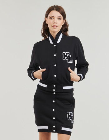 Vêtements Femme Blousons Karl Lagerfeld varsity sweat jacket Noir / Blanc