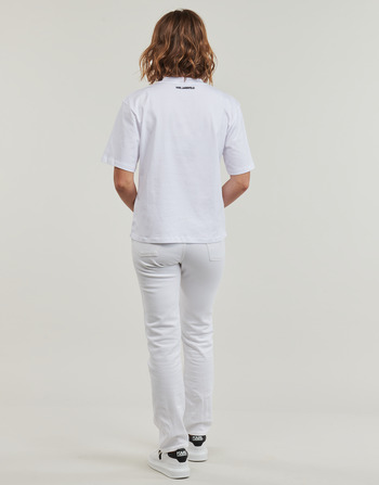 Karl Lagerfeld karl signature hem t-shirt Blanc