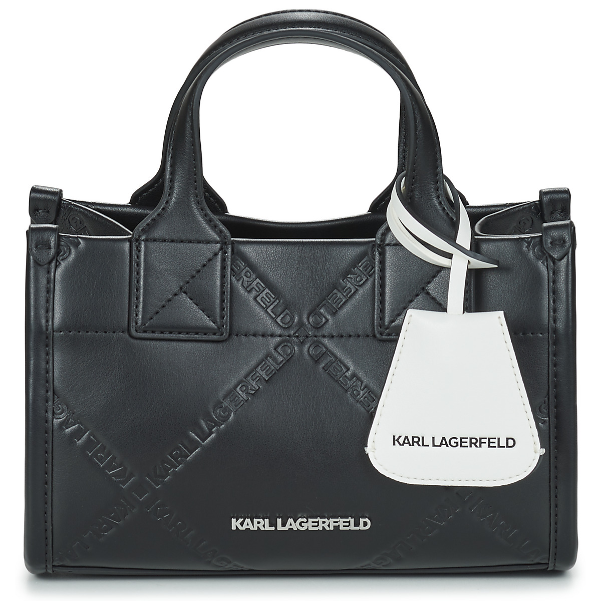 Sacs Femme Sacs porté main Karl Lagerfeld K/SKUARE SM TOTE EMBOSSED Noir