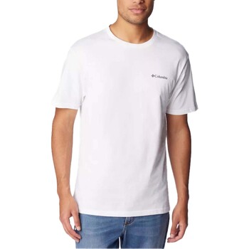 Vêtements Homme T-shirts & Polos Columbia Gcds Boy's White Cotton T-shirt With Logo™ Short Sleeve Blanc