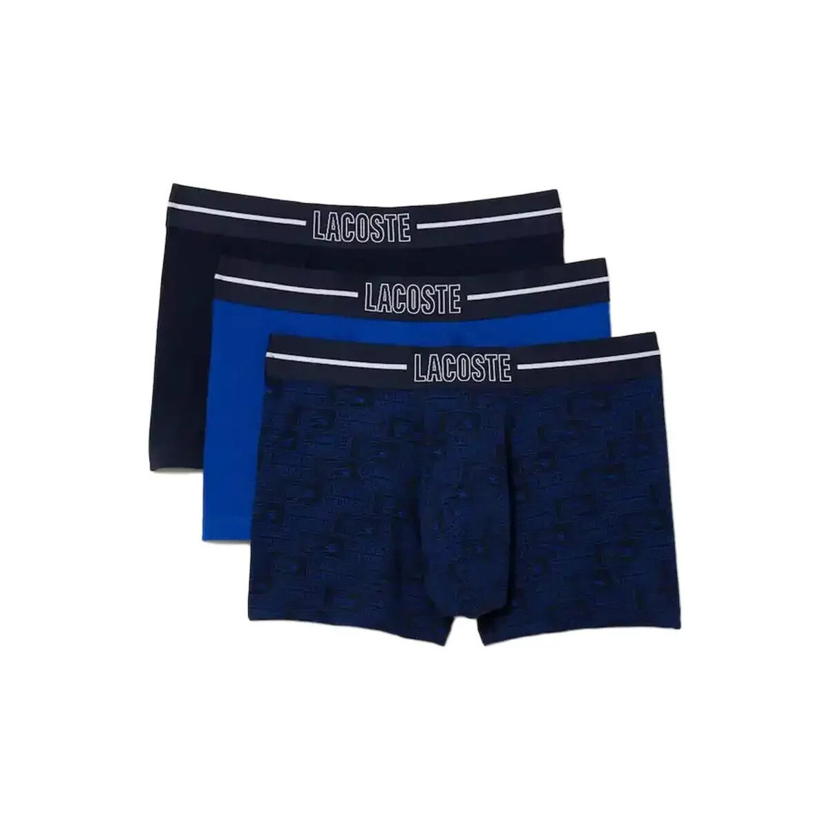 Sous-vêtements Homme Boxers Lacoste pack x3 authentique Bleu
