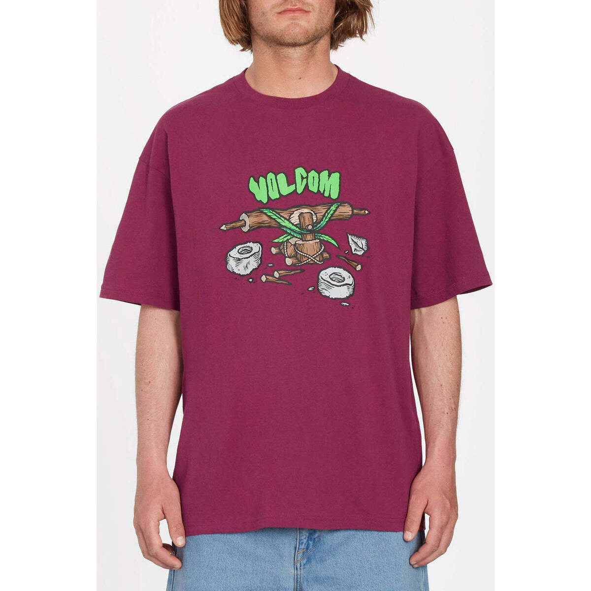 Vêtements Homme T-shirts manches courtes Volcom Camiseta  Todd Bratrud SS Plum Violet
