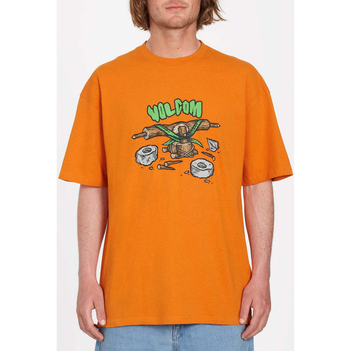 Vêtements Homme T-shirts manches courtes Volcom Camiseta  Todd Bratrud SS Saffron Naranja