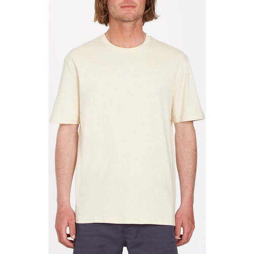 Vêtements Homme Lancée en 1991 en Californie par des passionnés de Volcom Camiseta  Stone Blanks Whitecap Grey Blanc
