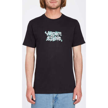 Vêtements Homme T-shirts manches courtes Volcom Camiseta  Justin Hager In Type SS Black Noir