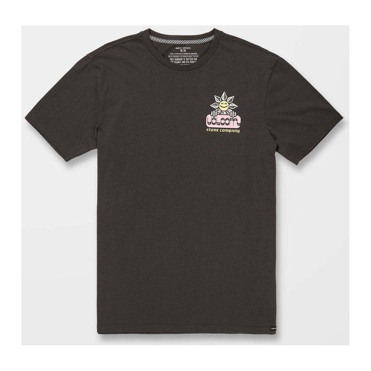 Vêtements Homme T-shirts manches courtes Volcom Camiseta  Gardener Rinsed Black Noir