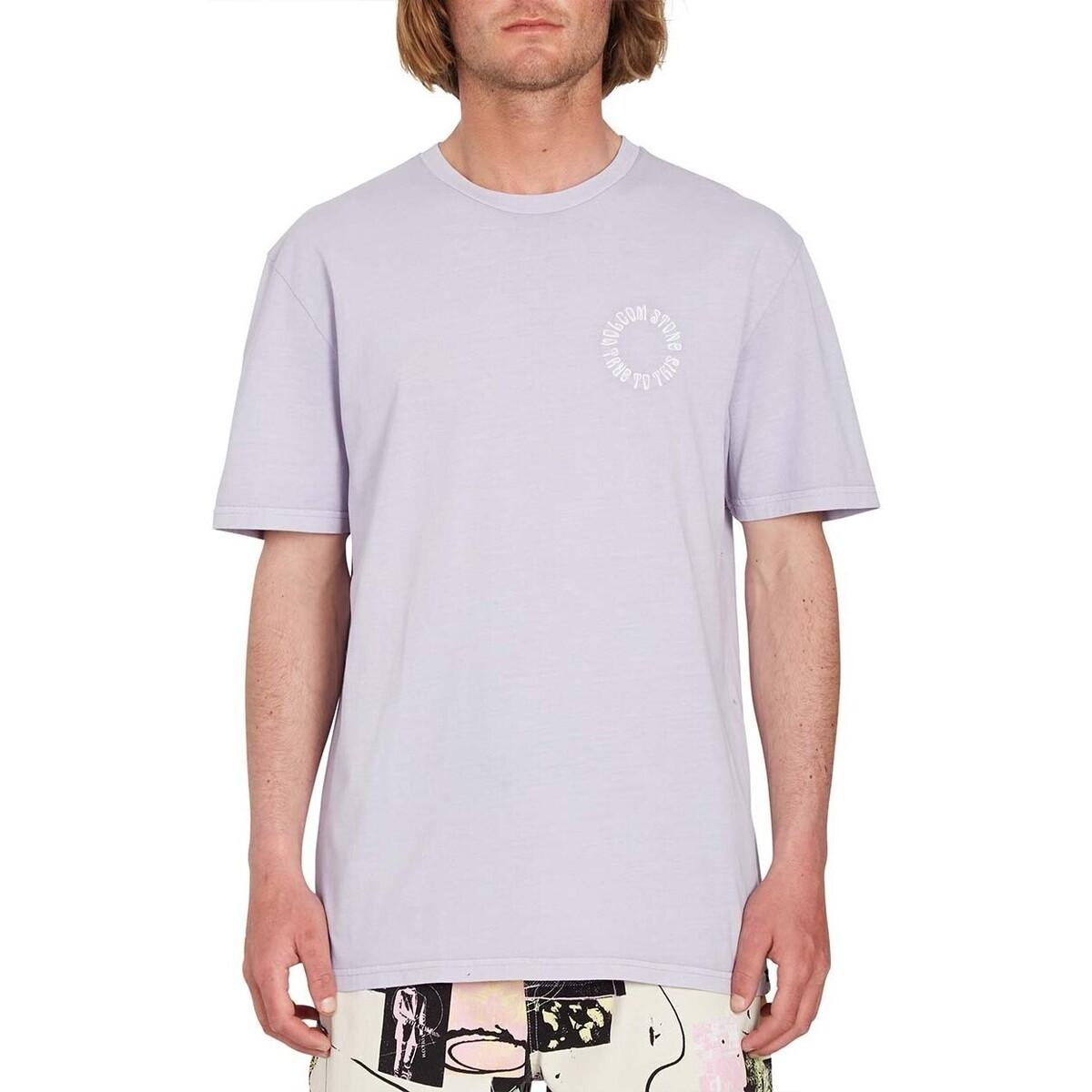 Vêtements Homme T-shirts manches courtes Volcom Camiseta  Circle Emb ss Light Orchid Violet