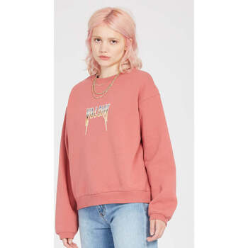 Vêtements Femme Polaires Volcom Sudadera Lookeeing for crew - Rosewood Rose