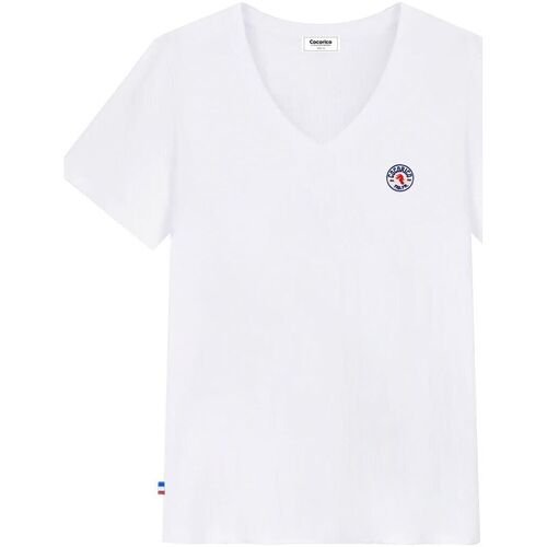 Vêtements Femme T-shirts manches courtes Cocorico Fab. en France (Brodé) Blanc