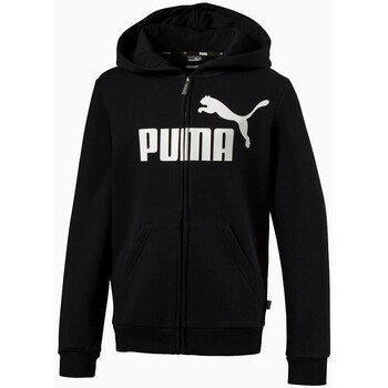 Vêtements Enfant Sweats Puma zippé   PERMA JR ESS FZ HDY FL Noir
