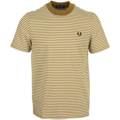 Vêtements Homme T-shirts manches courtes Fred Perry Fine Stripe Beige