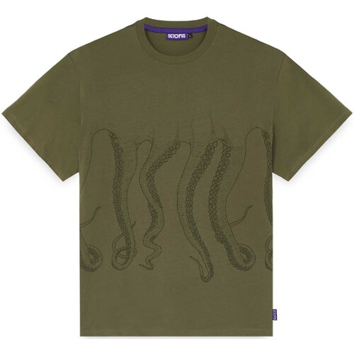 Vêtements Homme Regarde Le Ciel Octopus Outline Tee Vert