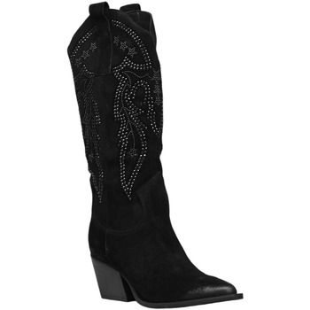 Chaussures Femme Bottes Semerdjian - Santiag M690M16 Camoscio Nero Noir