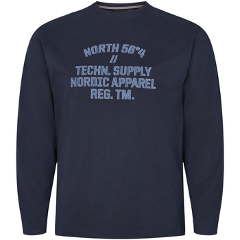 Vêtements Homme T-shirts manches longues North 56°4 T-shirt coton manches longues Bleu
