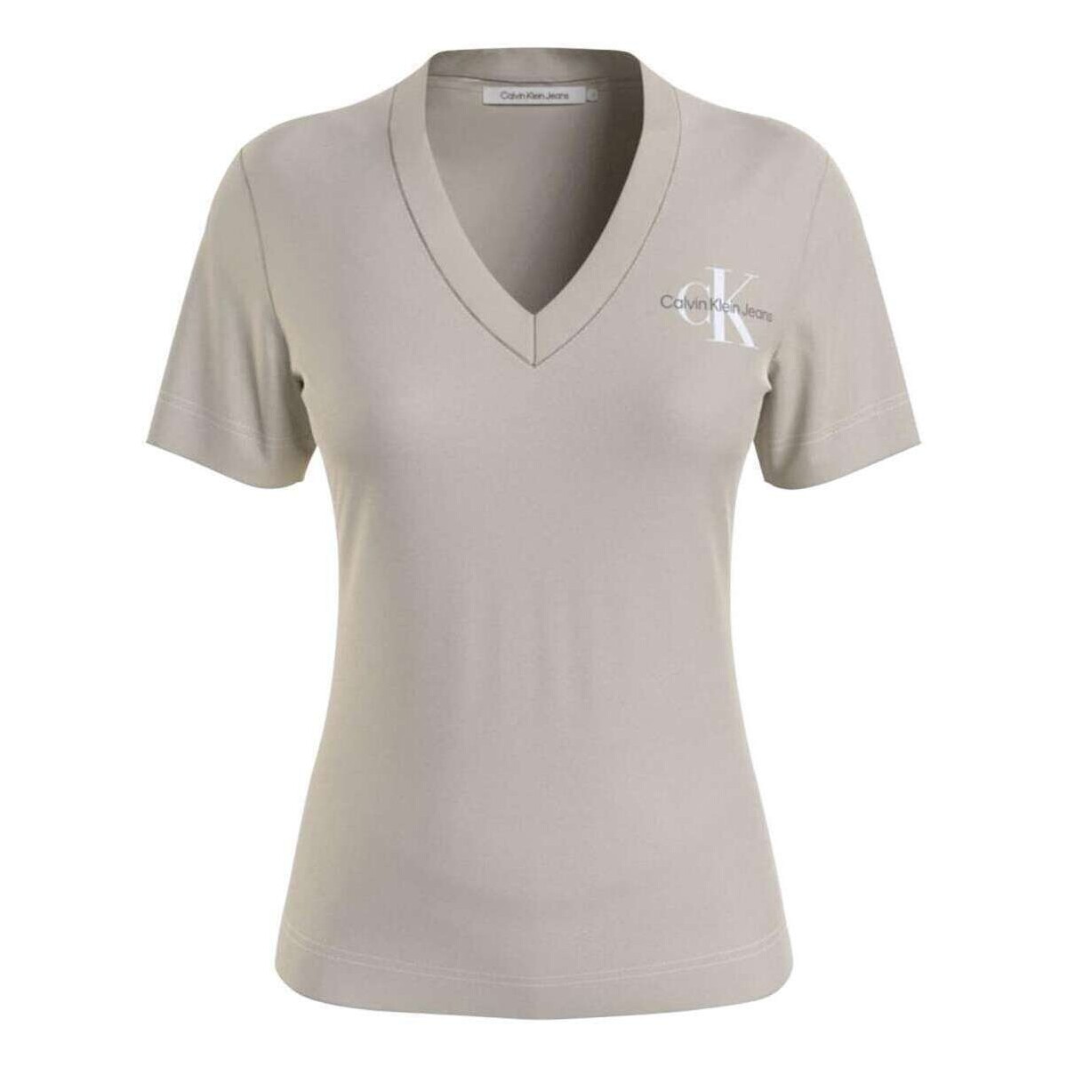Vêtements Femme T-shirts manches courtes Calvin Klein Jeans 153101VTAH23 Beige