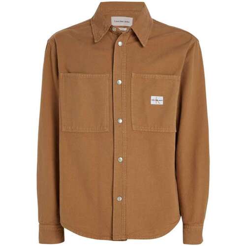 Vêtements Homme Chemises manches longues Calvin Klein jacket Jeans 153115VTAH23 Marron