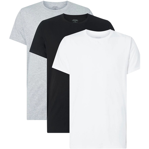 Vêtements Homme Pyjamas / Chemises de nuit Calvin Klein Jeans turn T-shirts coton, lot de 3 Gris