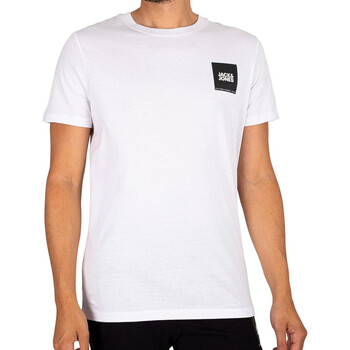 Vêtements Homme T-shirts manches courtes Jack & Jones 12246280 Blanc
