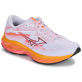 Chaussures Femme Running / trail Mizuno Elbow WAVE RIDER 27 Blanc / Orange