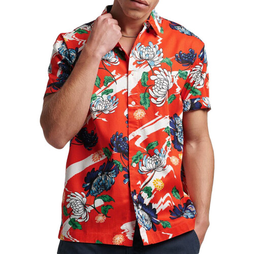 Vêtements Homme Chemises manches courtes Superdry M4010514A Rouge