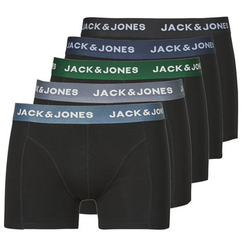 Sous-vêtements Homme Boxers Moyen : 3 à 5cm JACSOLID TRUNKS 5 PACK OP Noir