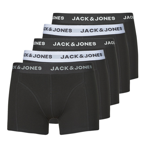 Sous-vêtements Homme Boxers Moyen : 3 à 5cm JACSOLID TRUNKS 5 PACK OP Noir