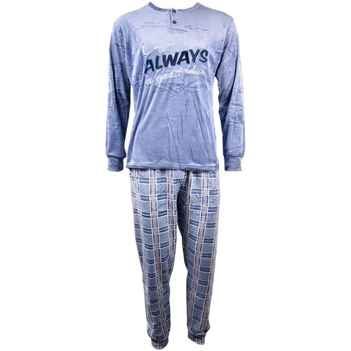Vêtements Homme Pyjamas / Chemises de nuit Ozabi Pyjama Homme Long SWEET SECRET Bleu