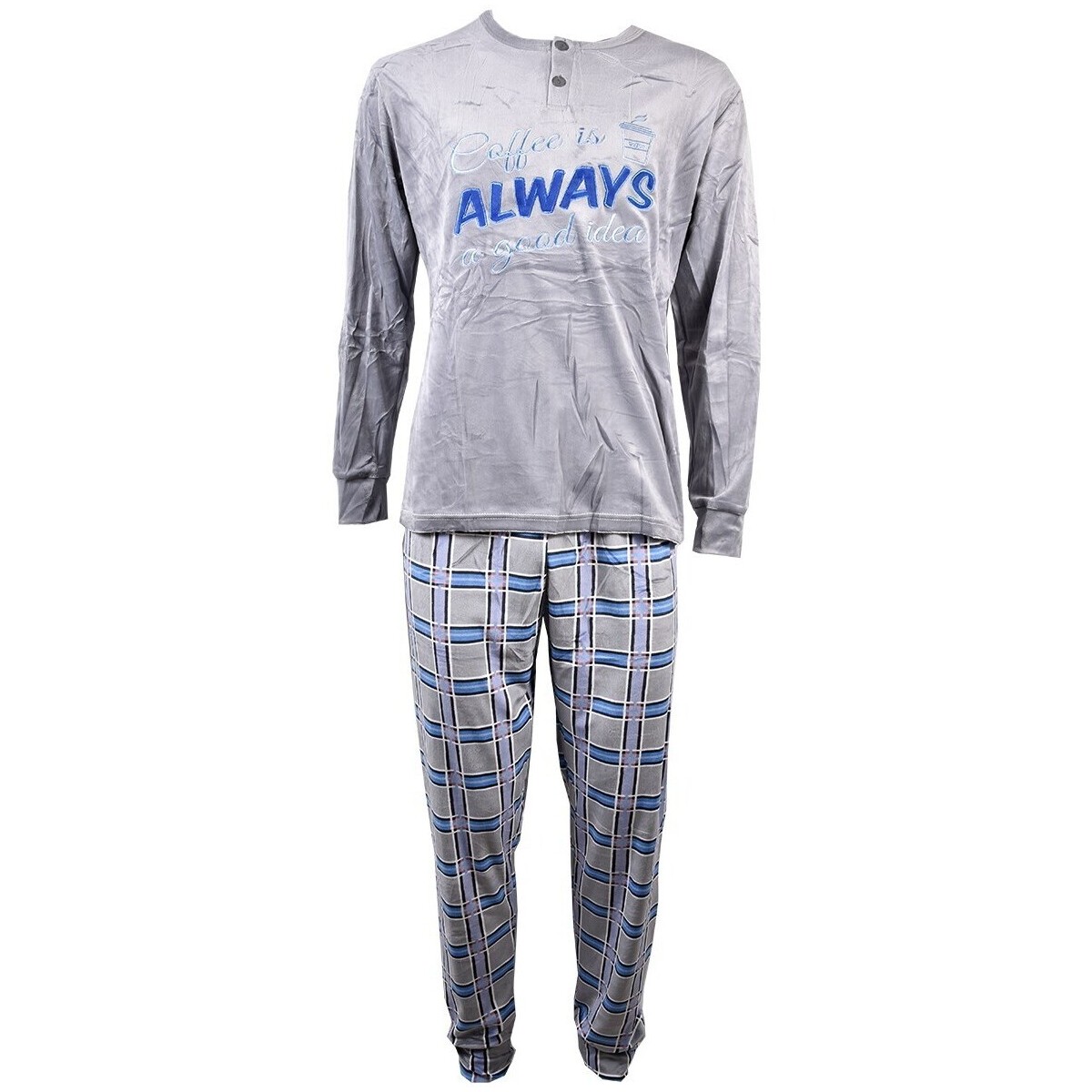 Vêtements Homme Pyjamas / Chemises de nuit Ozabi Pyjama Homme Long SWEET SECRET Gris