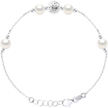 Montres & Bijoux Femme Bracelets Lova - Lola Van Der Keen Bracelet Cristal et Perles de Culture - Argent - LOVA PERLA Blanc