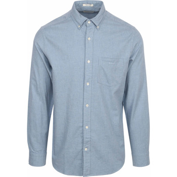 Vêtements Homme Chemises manches longues Gant Tricot à Demi-zip En Coton Bleu
