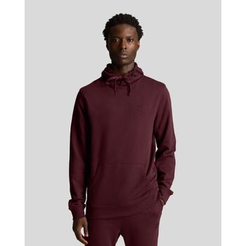 sweat-shirt lyle & scott  ml416ton tonal pullover hoodie-s56. burgundy 