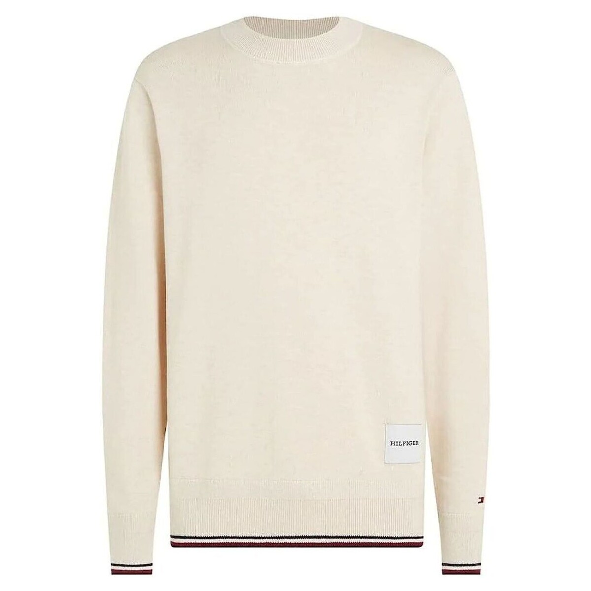 Vêtements Homme Pulls Tommy Hilfiger MW0MW32037 MONOTYPE TIPPED-YBH ANCIENT WHITE Blanc