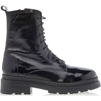 Francy Distressed High-Top Sneakers in Calfskin Leather