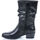 Chaussures Femme Boots Zippées Semelle Compensée Cuir Boots / bottines Femme Noir Noir