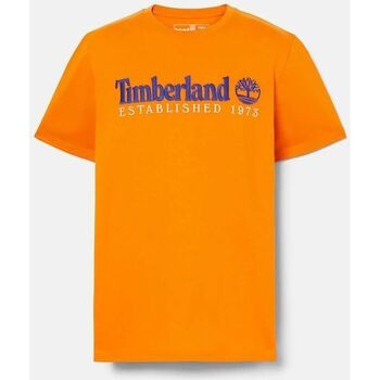 Vêtements Homme T-shirts & Polos Timberland TB0A6SE1 SS EST. 1973 CREW TEE-ED1 DARK CHEDDAR Blanc