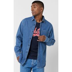 Vêtements Homme Chemises manches longues Jack & Jones 12224329 CREEK-MEDIUM BLUE DENIM Bleu