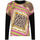 Vêtements Femme Tuniques Gaudi T-shirt avec imprimé foulard NOIR