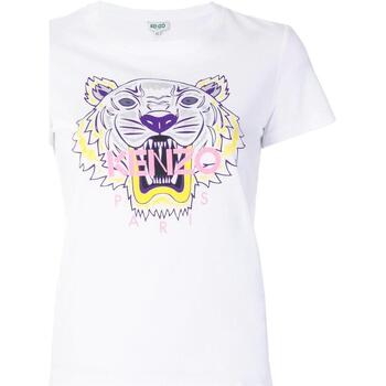 Vêtements Femme T-shirts manches courtes Kenzo Tigre Blanc