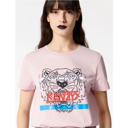 Kenzo Tee Shirt Femme Tigre Rose Rose - Vêtements T-shirts manches courtes  Femme 64,00 €