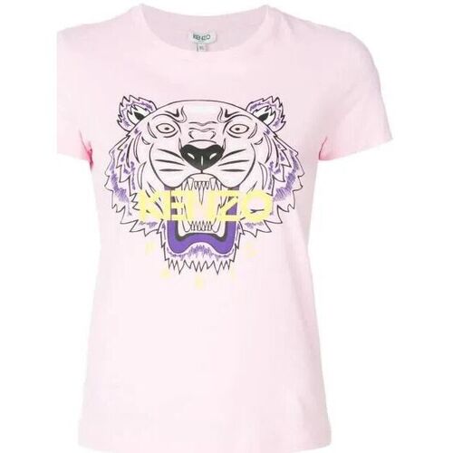 Vêtements Femme Livraison gratuite* et Retour offert Kenzo Tee Shirt  Femme Tigre Rose Rose