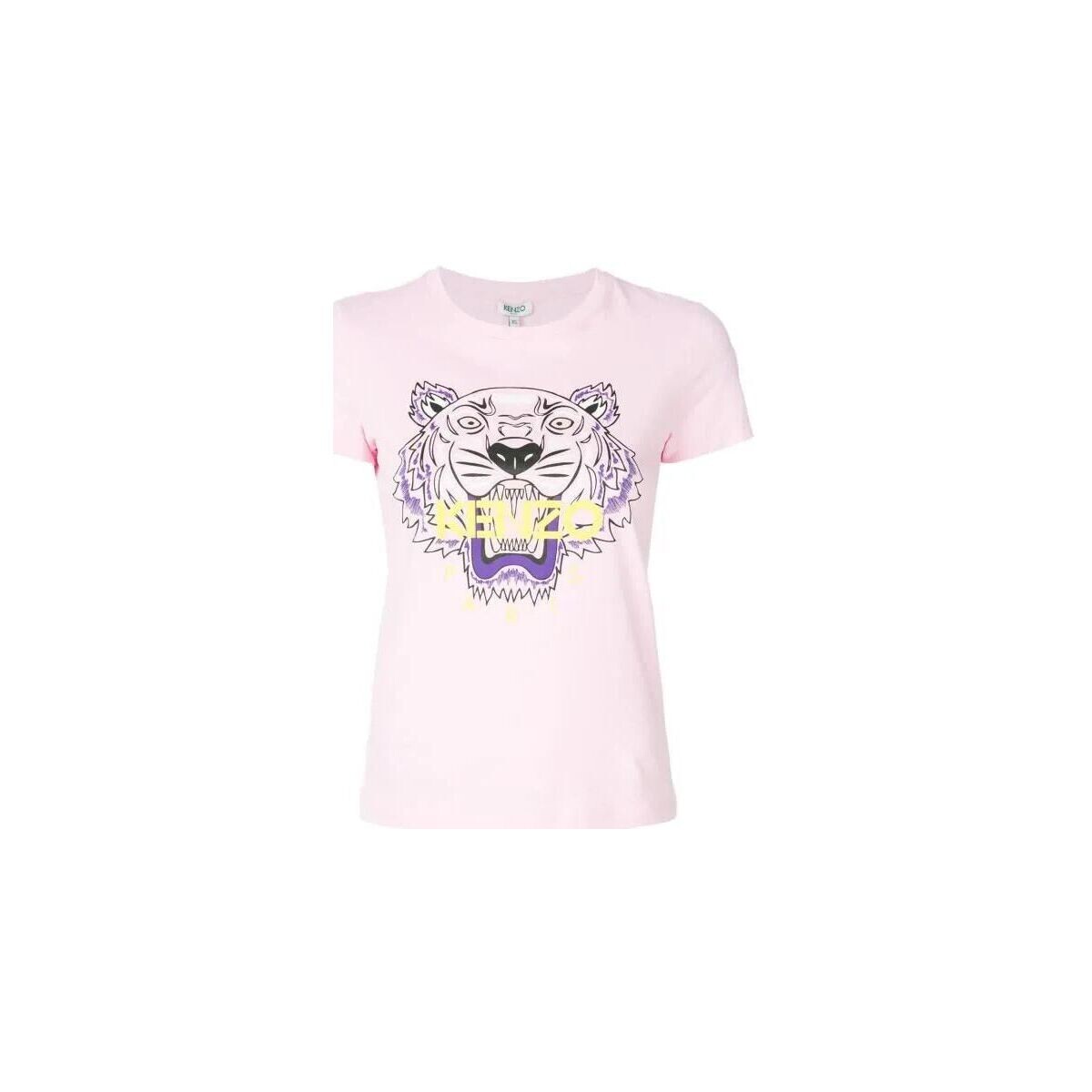 Vêtements Femme T-shirts manches courtes Kenzo Tee Shirt  Femme Tigre Rose Rose