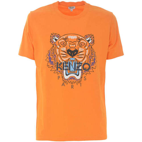 Vêtements Homme savon doux, de lammoniaque sil sagit dune toile naturelle Kenzo Tee Shirt  Tigre Homme Orange Orange