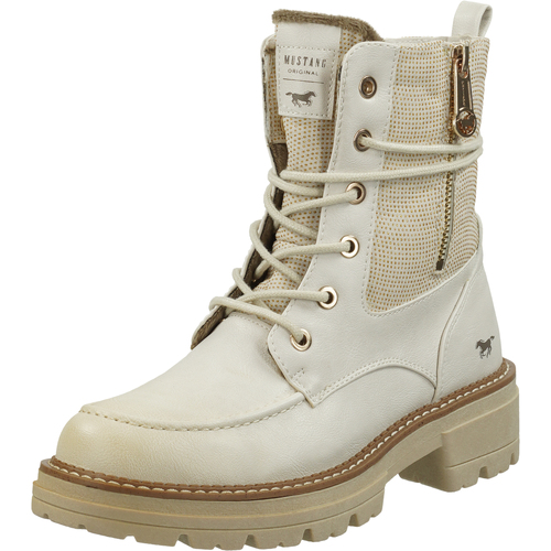 Chaussures Femme Boots Mustang Bottines Blanc